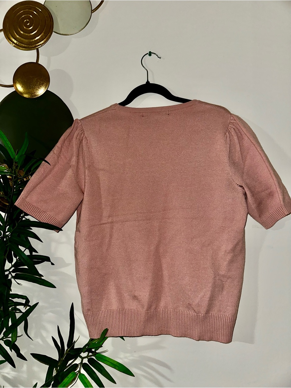 Sew In Love Blush Pink Knit Top with Black Ribbon Bows - Picture 5 of 7